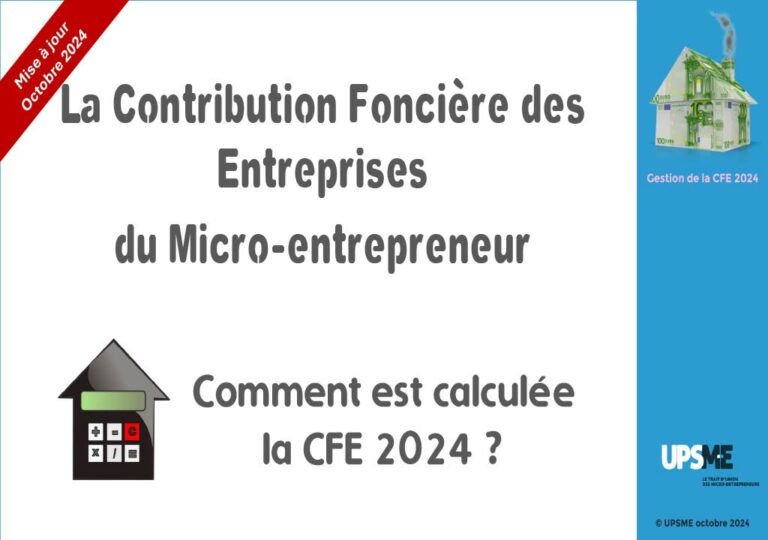 la Contribution Foncière des entreprises 2024 du micro-entrepreneur